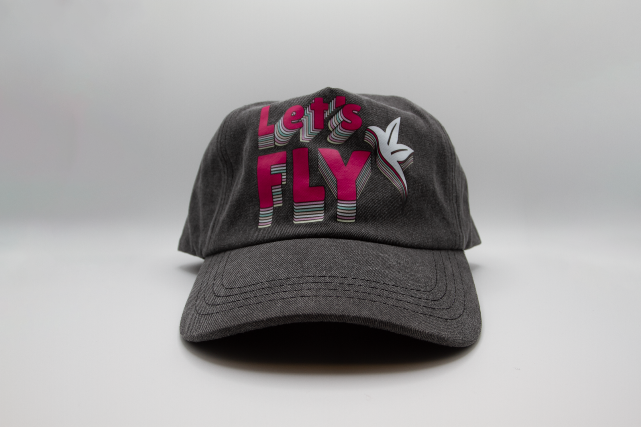 Photograph of product: Lets Fly Dad Hat  Charcoal