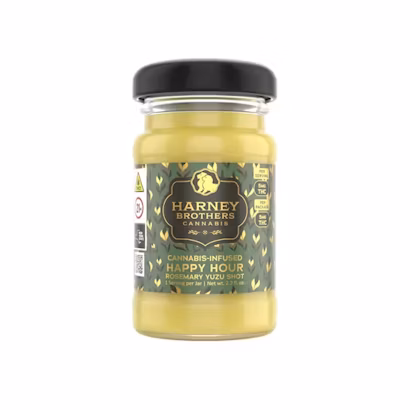 Photograph of Product: Harney Brothers Cannabis Happy Hour Rosemary Yuzu shot 2oz