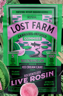 Photograph of product: Watermelon Ice Cream Cake Rosin Gummies - Lost Farm