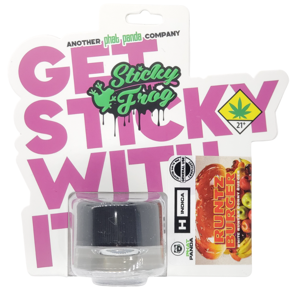 Photograph of product: Sticky Frog CON Runtz Burger Hydrocarbon Extract Sugar 1g