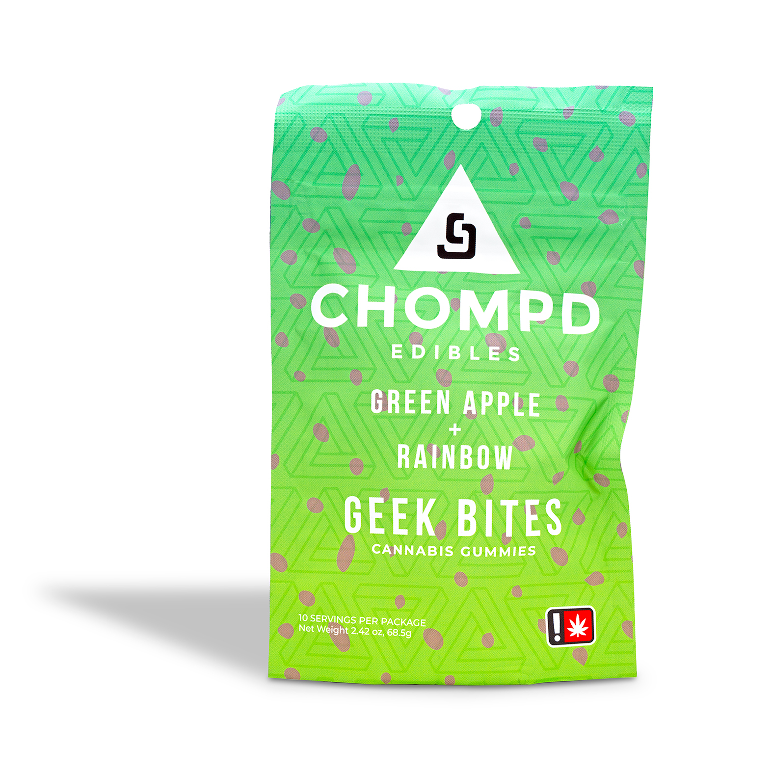 Photograph of product: Chompd  - (NEW PRODUCT) Green Apple Geek Bites 10pk - 2.42oz
