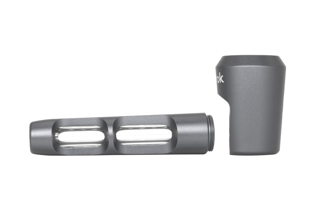 Photograph of product: Aluminum & Glass Spoon Pipe - Gunmetal