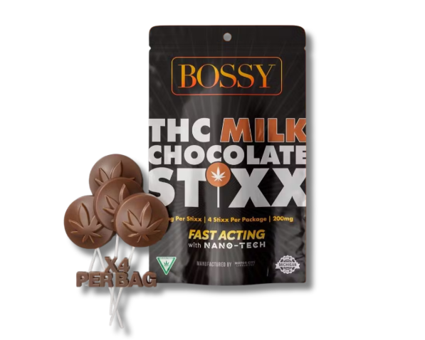 Photograph of product: MILK CHOCOLATE | FAST ACTING STIXX | 4PK 200MG