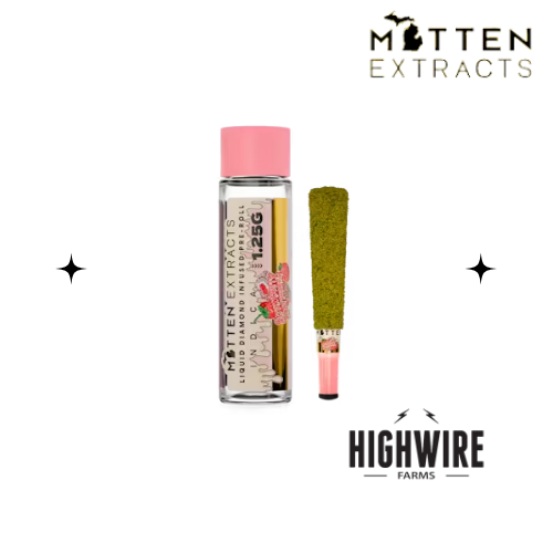 Photograph of product: Mittwn Extracts Infused Preroll Strawberry Shortcakez 1.25g