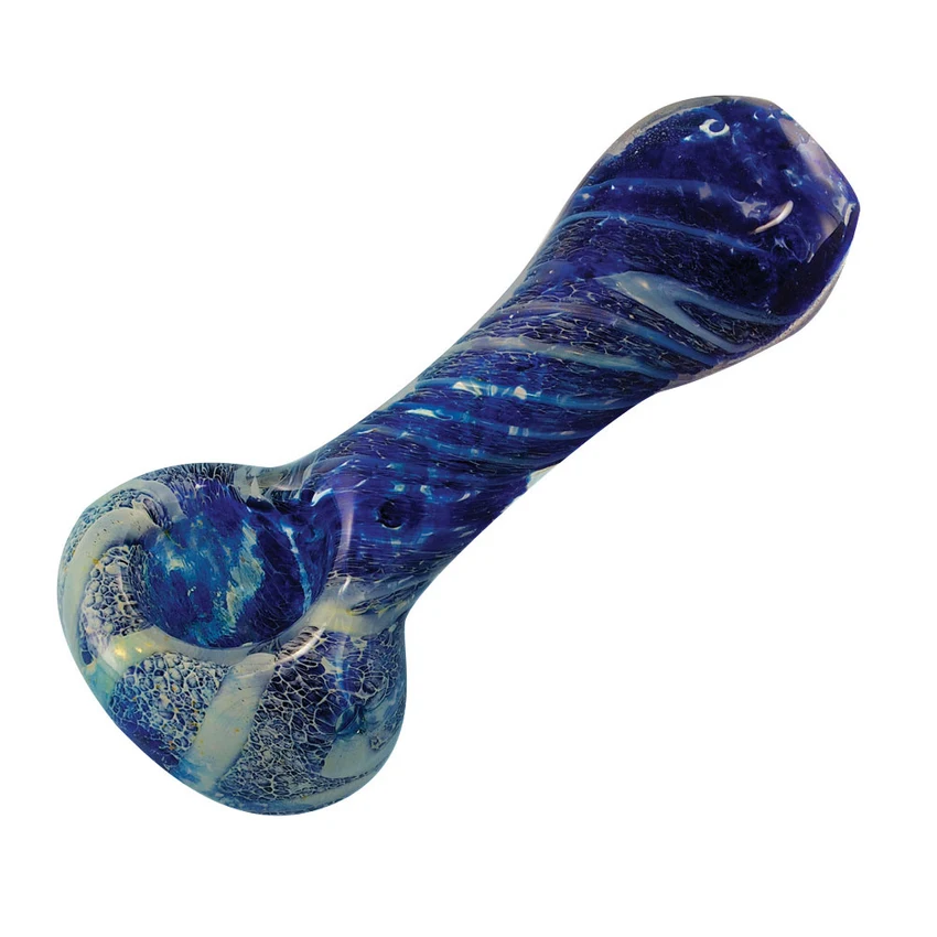 Photograph of product: Twisted Dusk Frit Glass Spoon Pipe | 4"