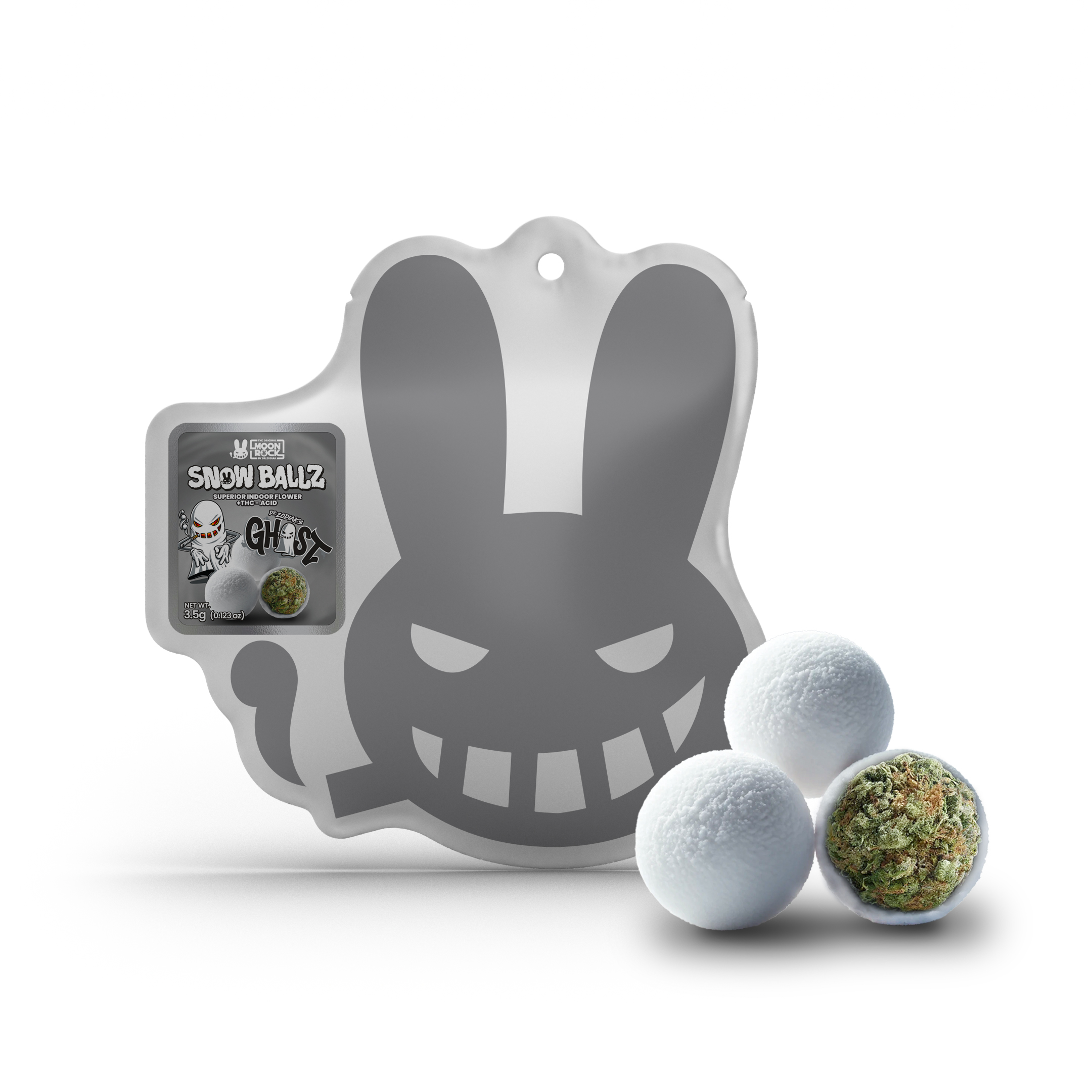 Photograph of product: Dr. Zodiak's Moonrock Snowballz - Ghost - 3.5g