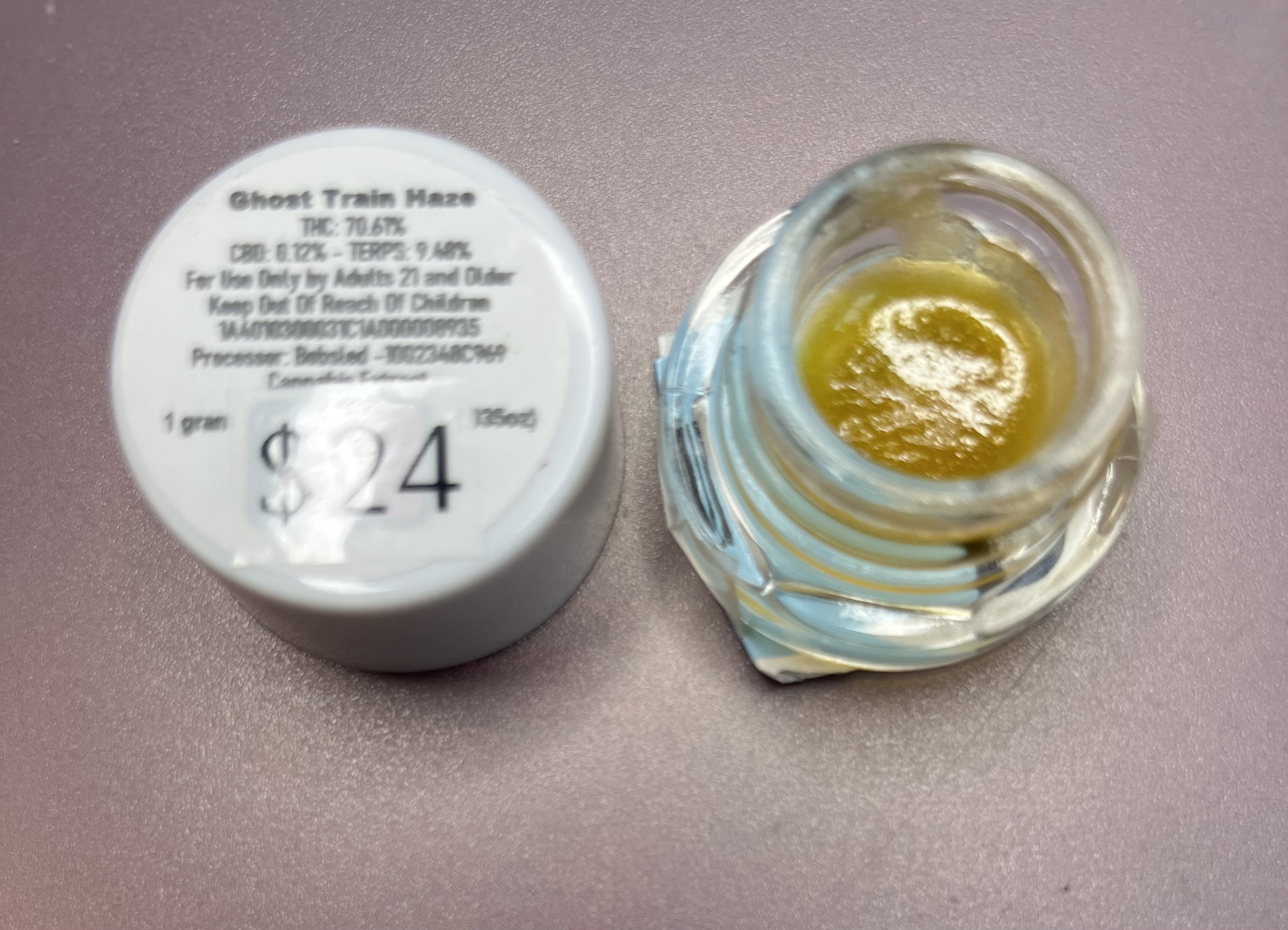 Photograph of product: Ghost Train Haze Live Resin - Bobsled