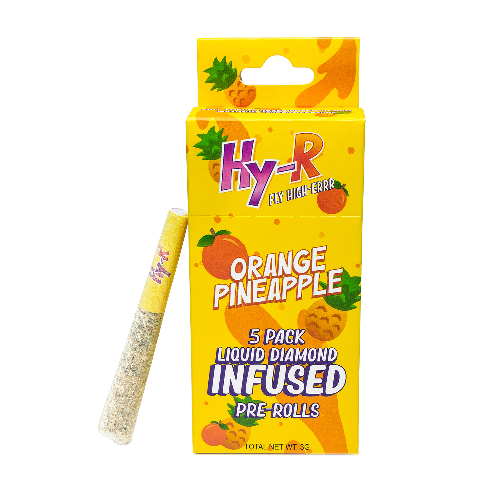 Photograph of product: Orange Pineapple 5 Pack (3.0g Total) Infused Prerolls