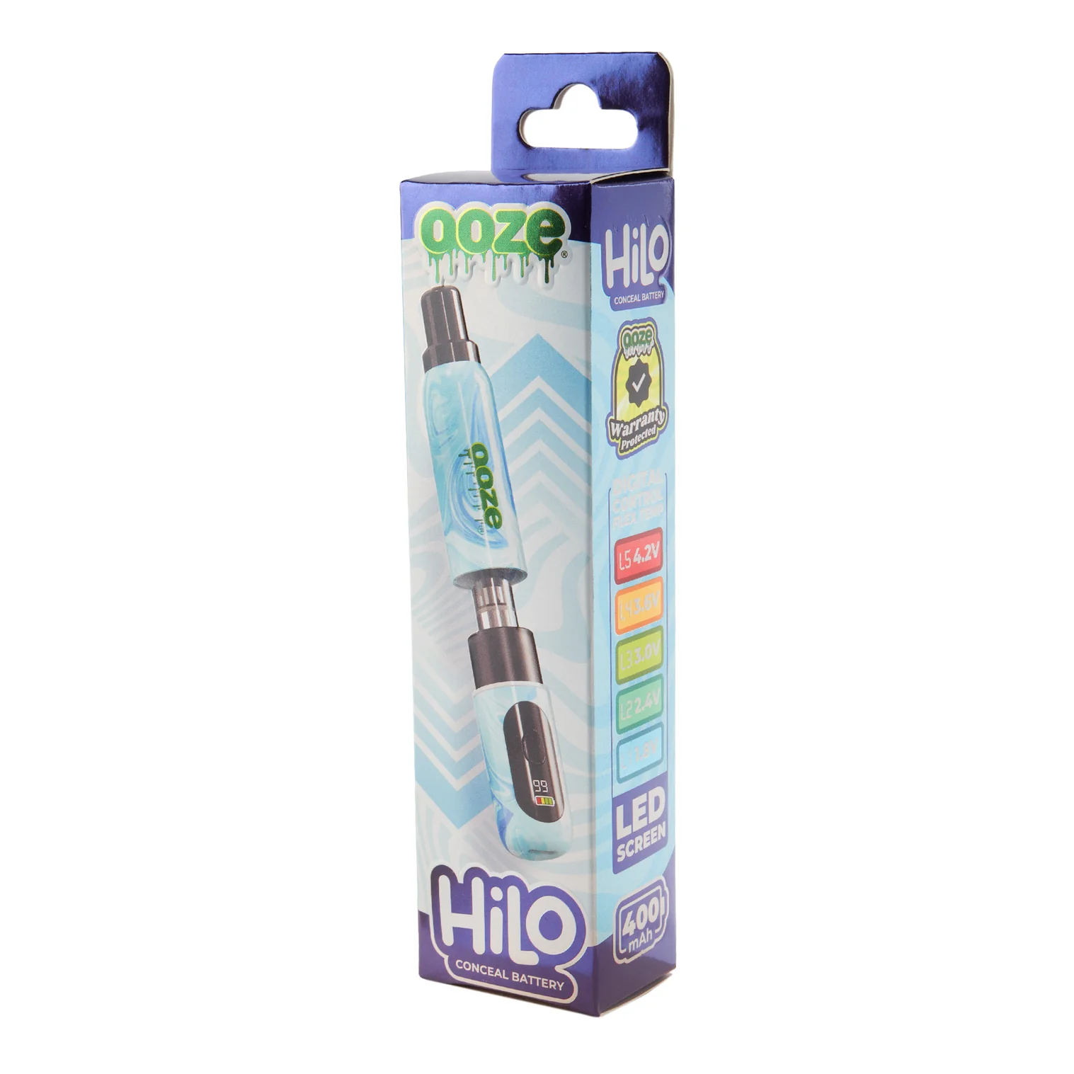Photograph of product: Ooze HiLo Battery | Blue Swish