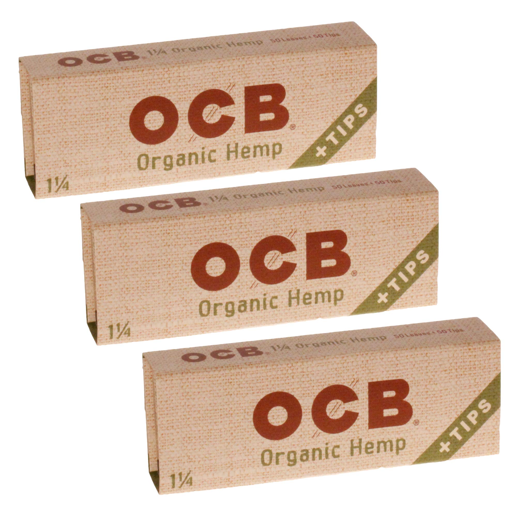 Photograph of product: OCB Organic Hemp Papers & Tips - 50pk / 1 1/4"