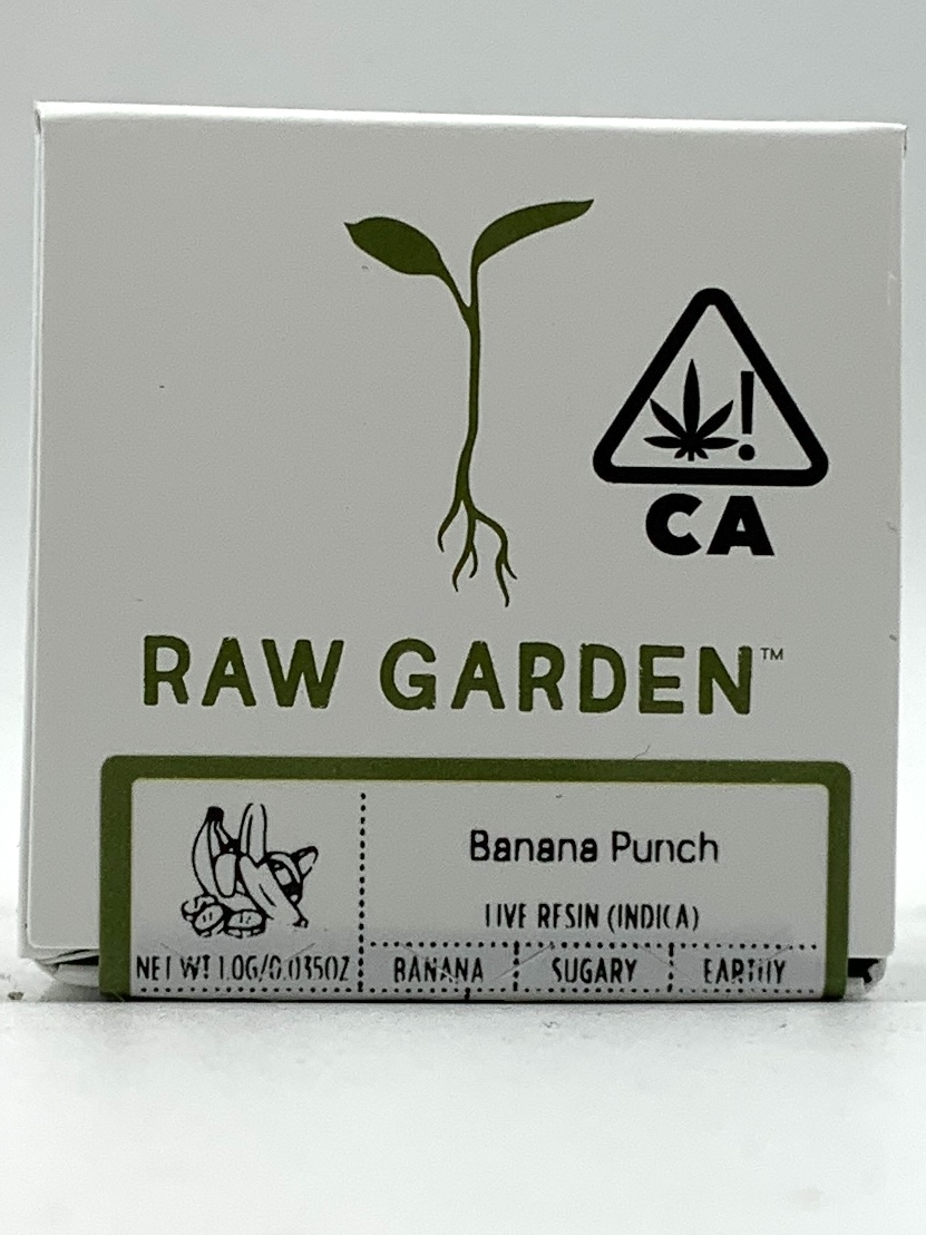 Photograph of product: Banana Punch 1g Live Resin Sugar By Raw Garden (81.9%)TH-oui