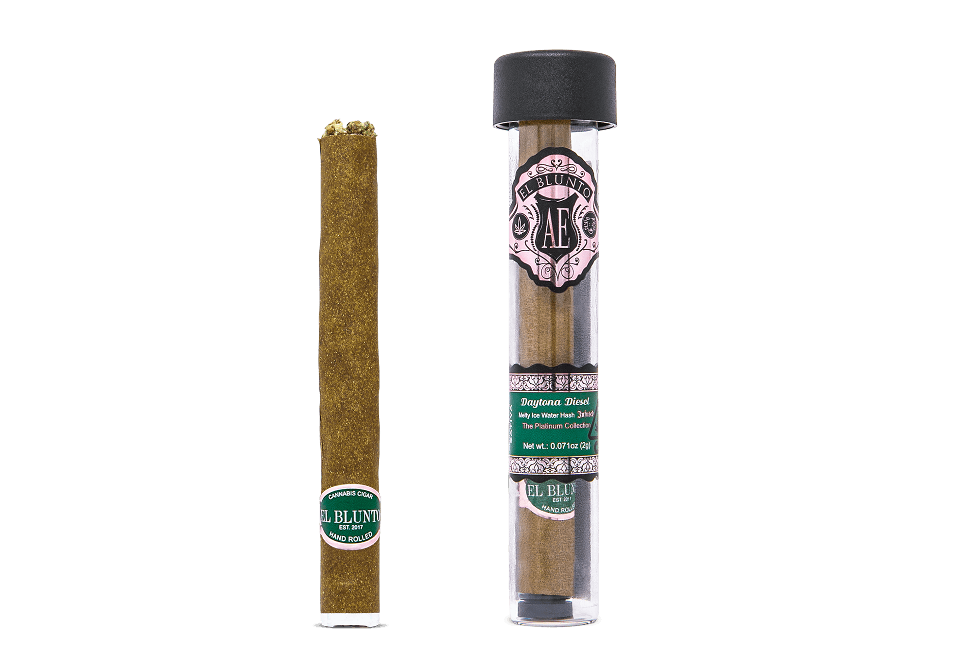 Photograph of product: El Blunto Daytona Diesel au chocolat Infused Pre Roll 1g