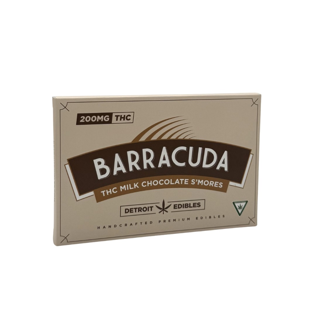 Photograph of product: Detroit Edibles | Milk Chocolate S'mores Barracuda Bar | 200mg