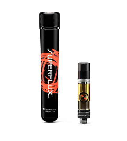 Photograph of product: Superflux Vape Cart 1g Live Resin- Purp Paya