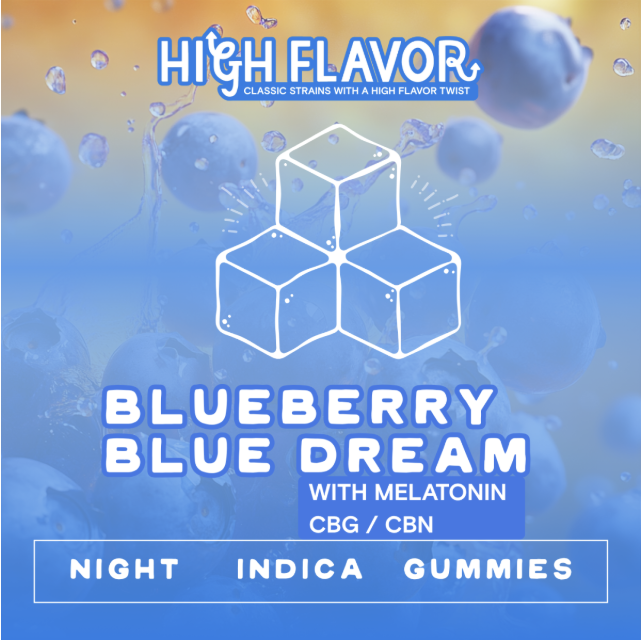 Photograph of product: Blueberry Blue Dream Night | 100mg | Gummies | High Flavor