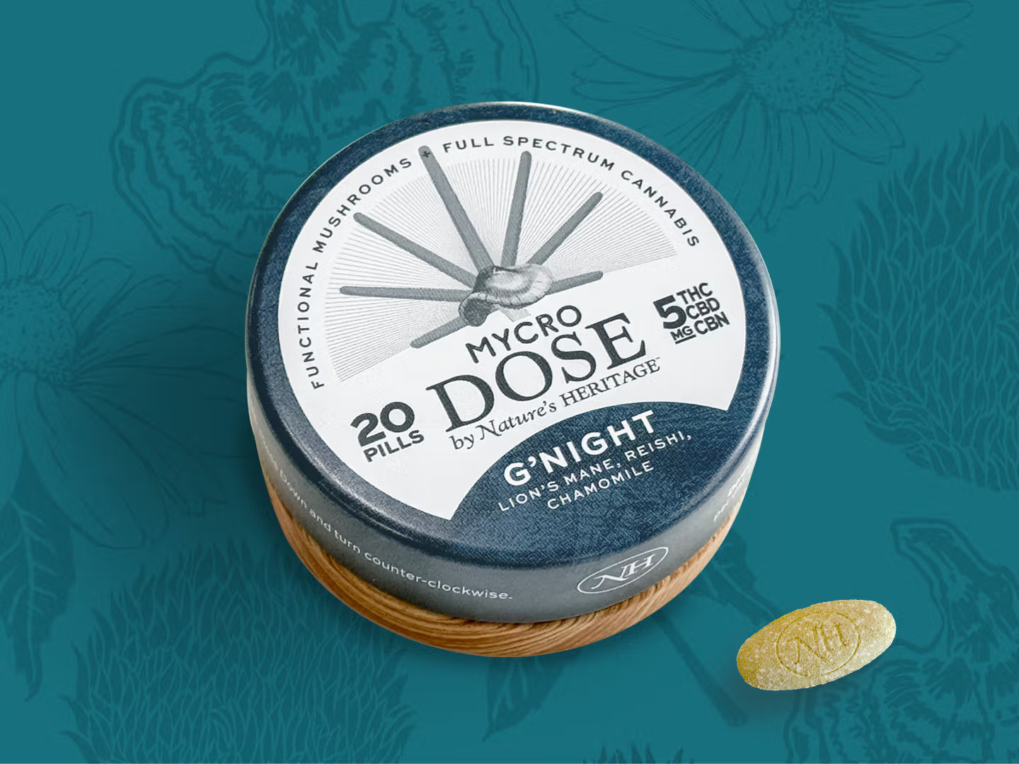 Photograph of product: G'Night Mycro Dose 1:1:1 TH-oui:CBD:CBN (I) 100mg Capsule