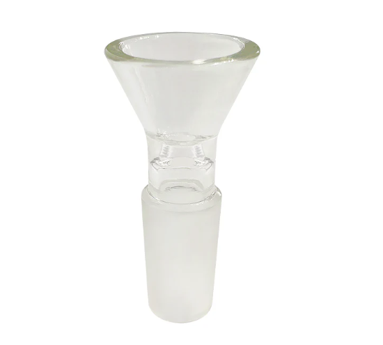 Photograph of product: 14mm Clear Funnel Bowl (Green Rim)