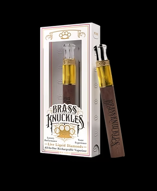 Photograph of product: Brass Knuckles - Sour Tangie Liquid Diamonds - AIO Disposable