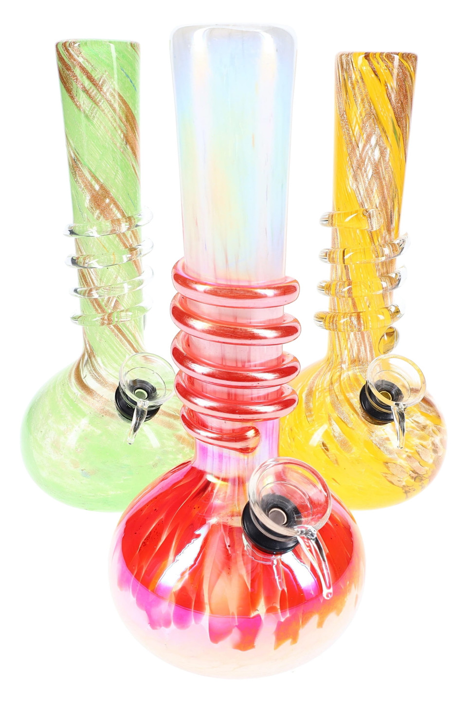 Photograph of product: METALLIC GLASS SWIRL BONG