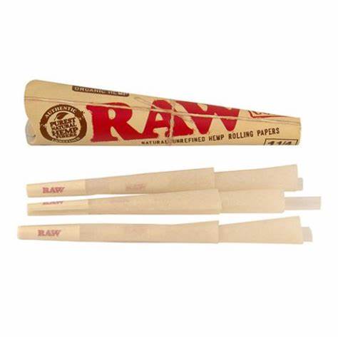 Photograph of product: Raw Pre-Rolled Cones 1 1/4" (6) Pack