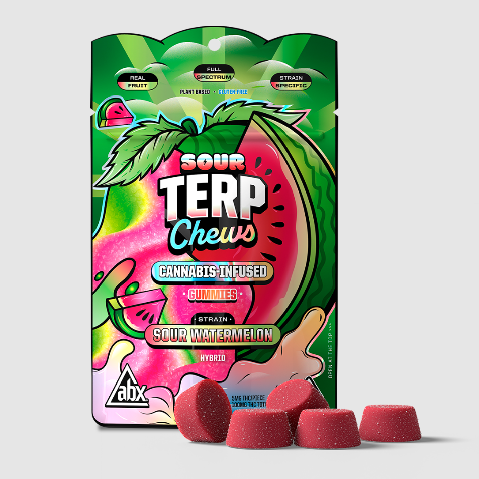 Photograph of product: ABX Terp Chews 100mg | Moroccan Peaches (H)