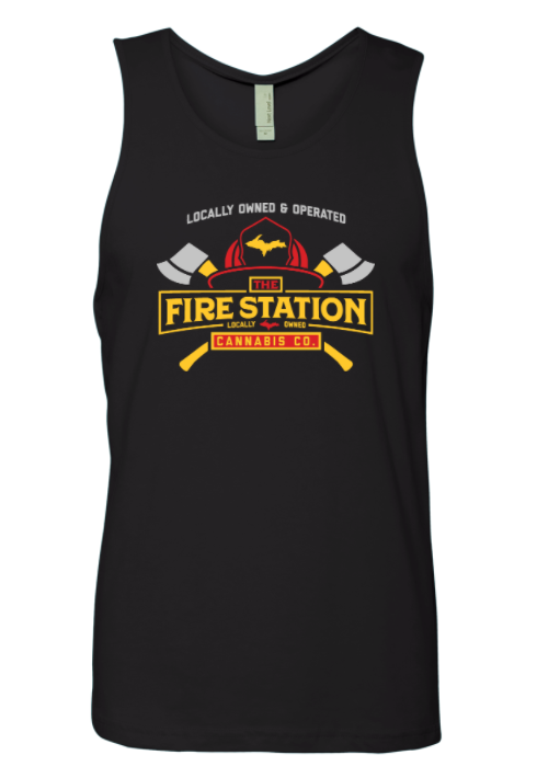 Photograph of product: TFS Fire Apparel - Summer The Fire Station Black Tanktop Unisex Small