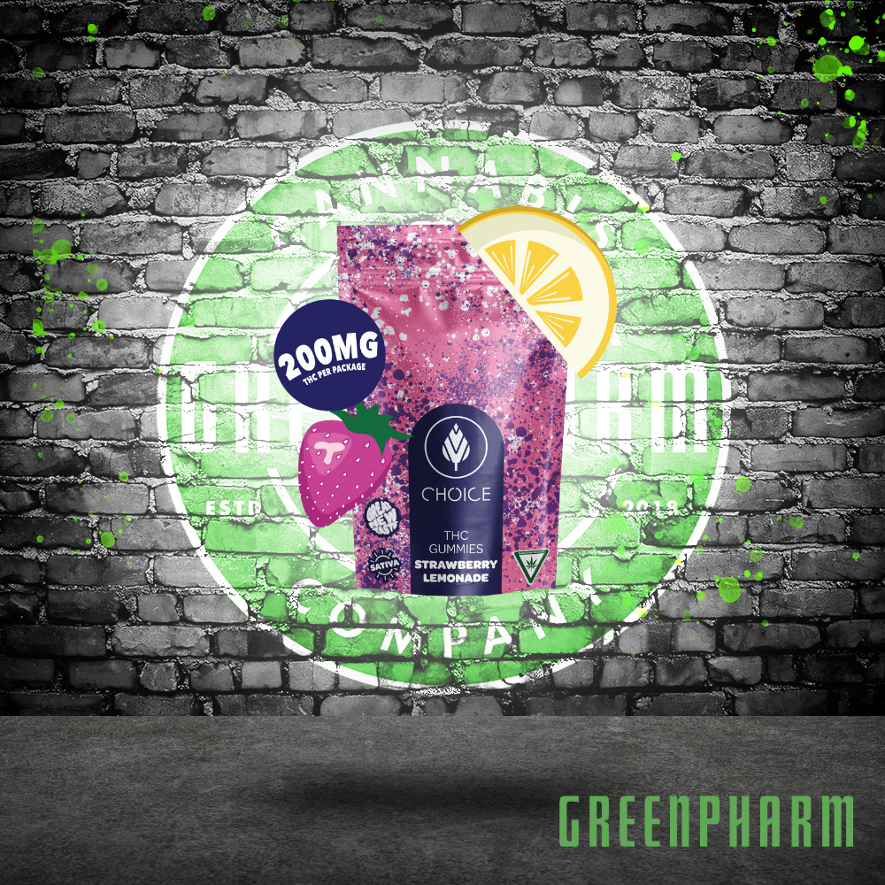 Photograph of product: Choice | 200MG Gummies | Strawberry Lemonade
