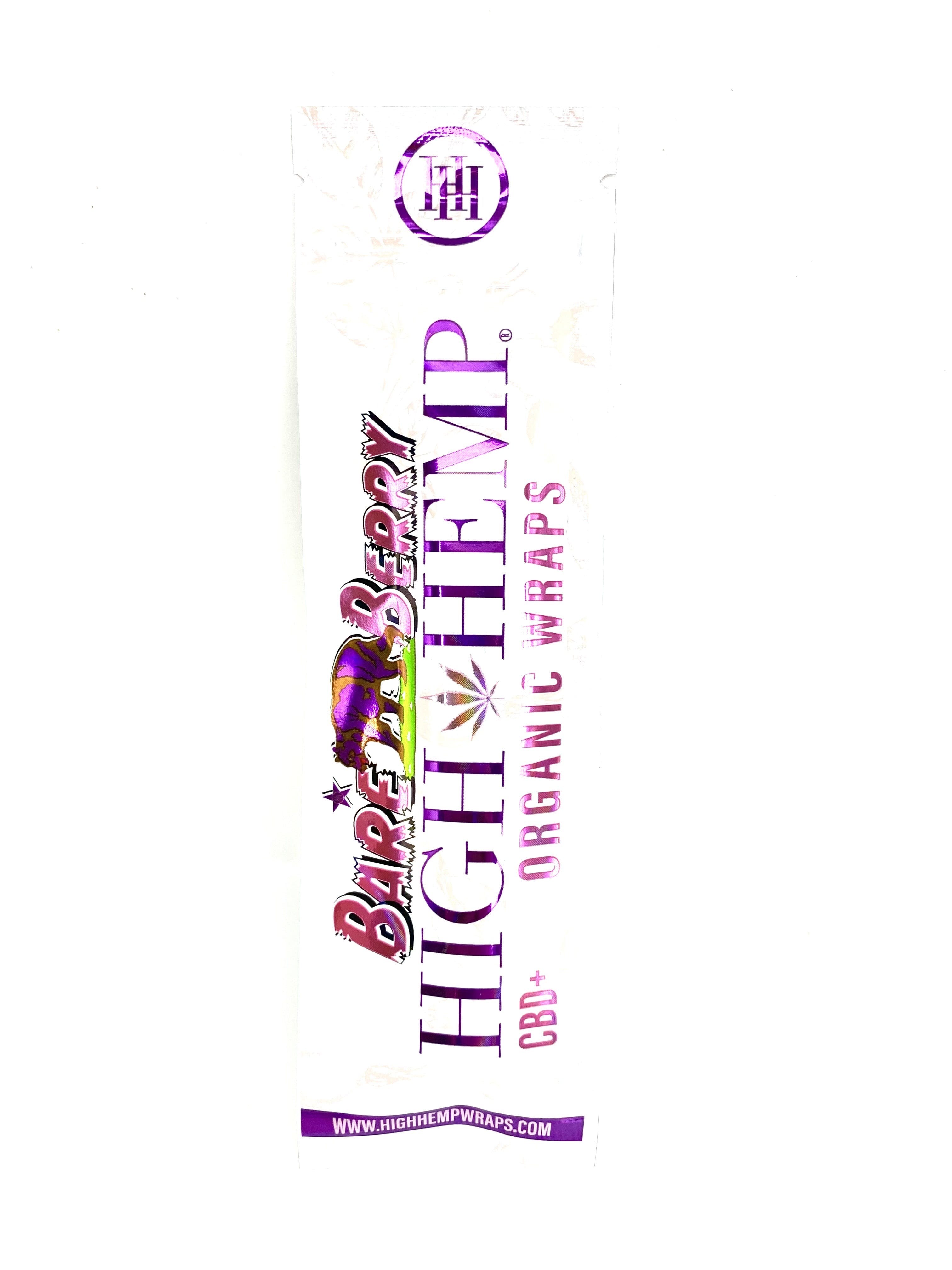 Photograph of product: High Hemp - Bare Berry - Organic Hemp Wraps 2pk