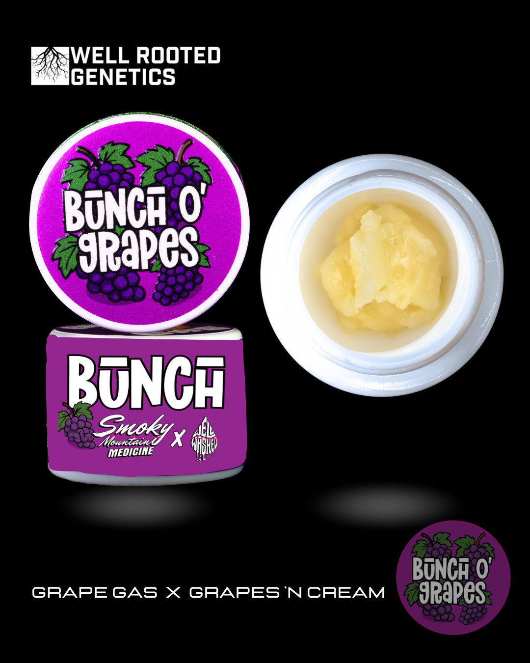 Photograph of product: Bunch o Grapes - Well Washed Live Rosin