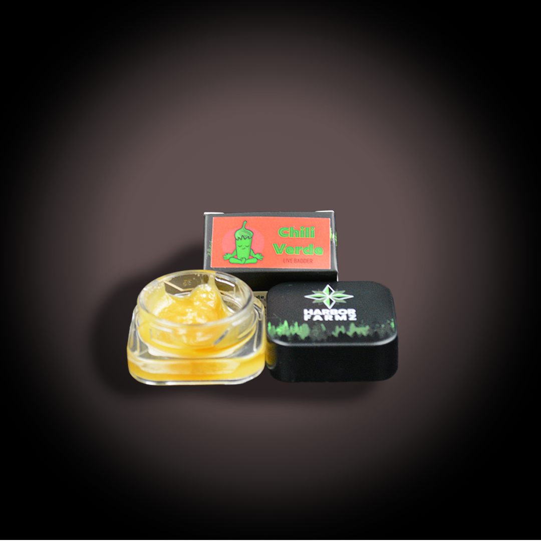 Photograph of product: Harbor Farmz *Baller Jar*   Live Badder   Chili Verde