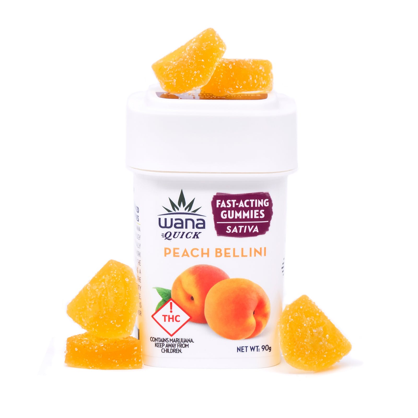 Photograph of product: Peach Bellini Fast-Acting Oui'd Gummies | 20pk | 100mg