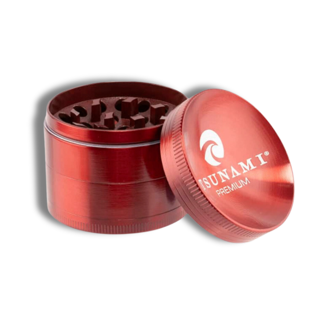 Photograph of product: Tsunami 50mm 4pc Grinder Red