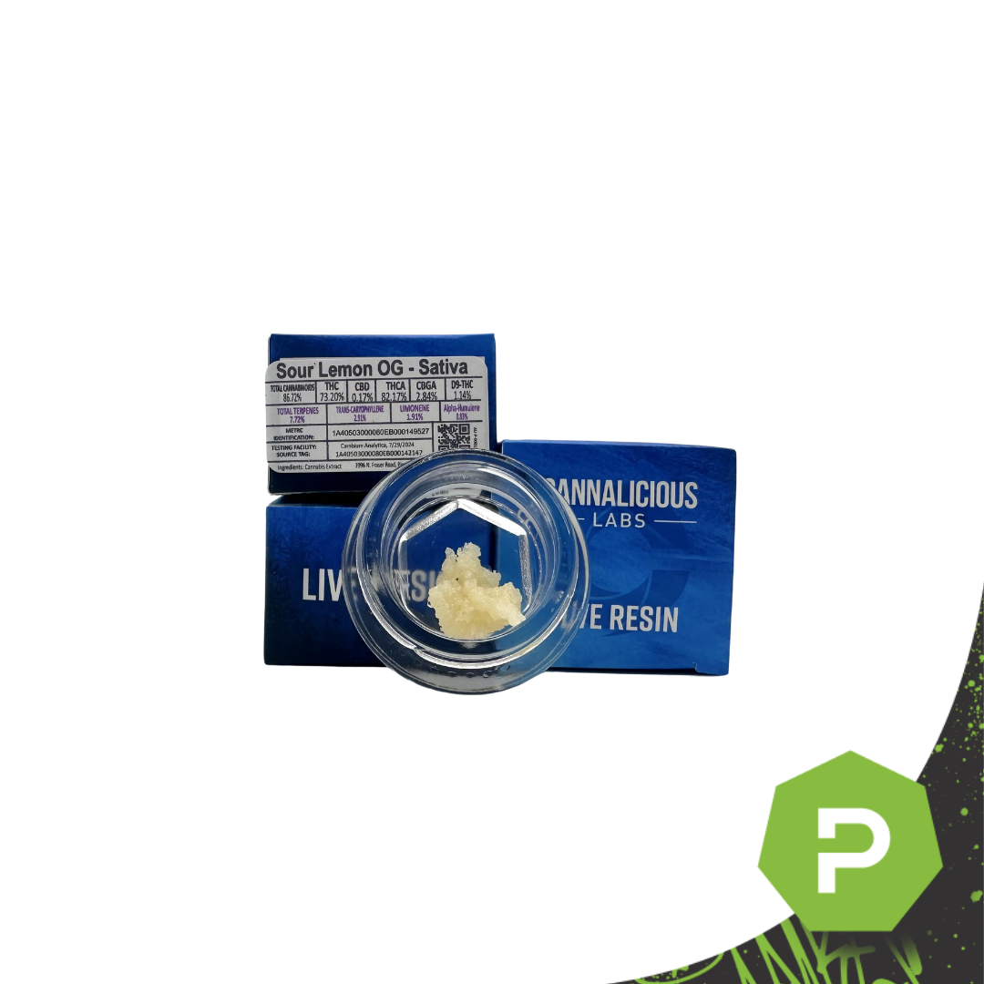 Photograph of product: Cannalicious Live Resin | Sour Lemon OG