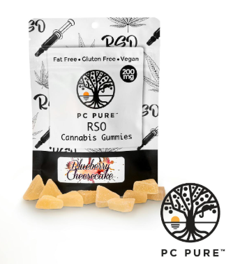 Photograph of product: Pc Pure   10 X 20mg Rso Gummies   Blueberry Cheesecake