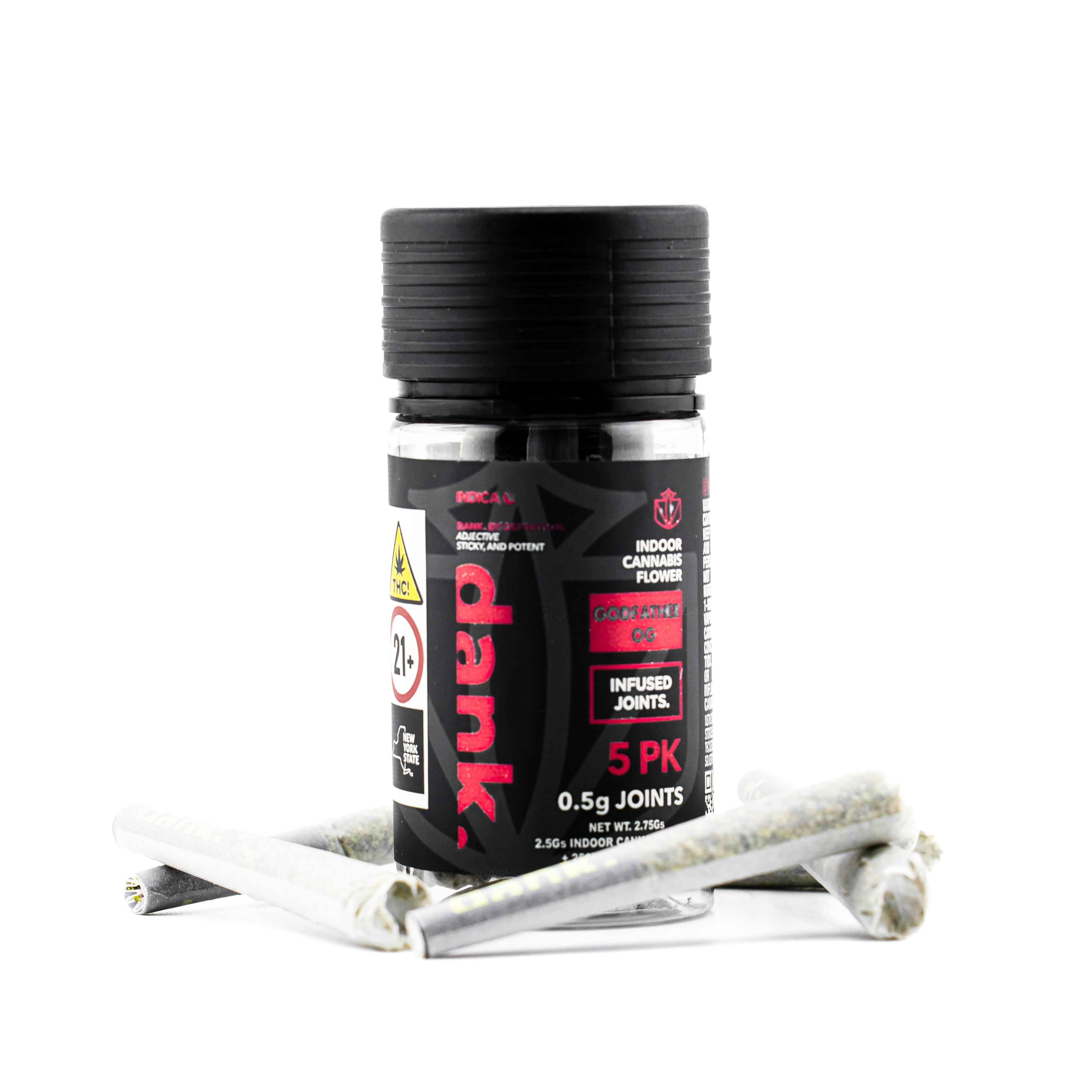Photograph of product: GODFATHER OG (5 PACK PRE-ROLL)