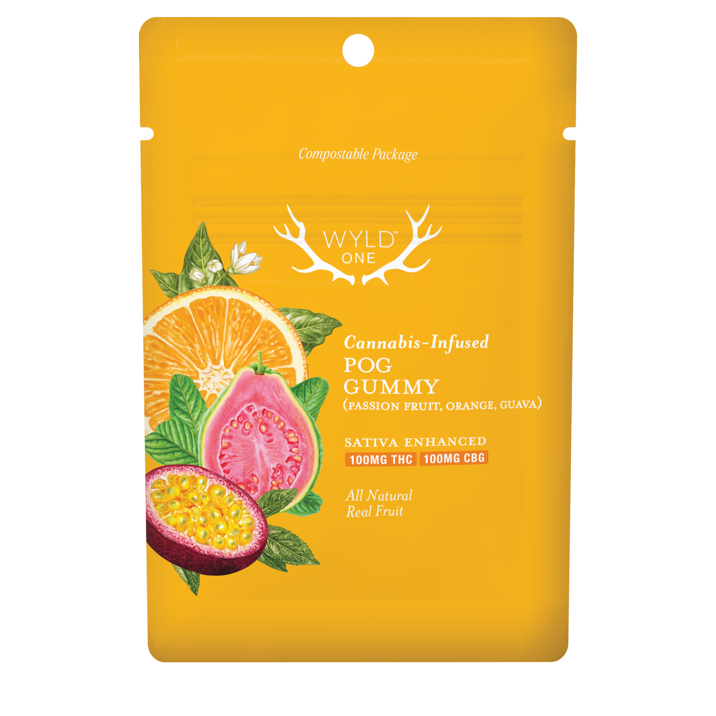 Photograph of product: Uplifting Passion Fruit Orange Guava Gummies 100mg
