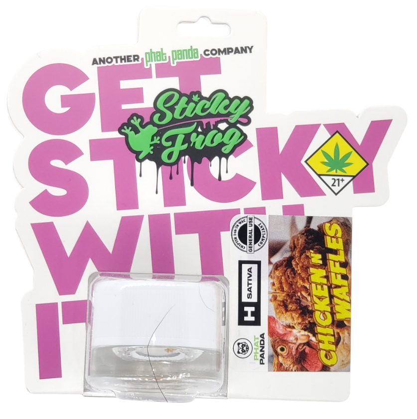 Photograph of product: Sticky Frog CON Chicken & Waffles Hydrocarbon Extract Sugar 1g