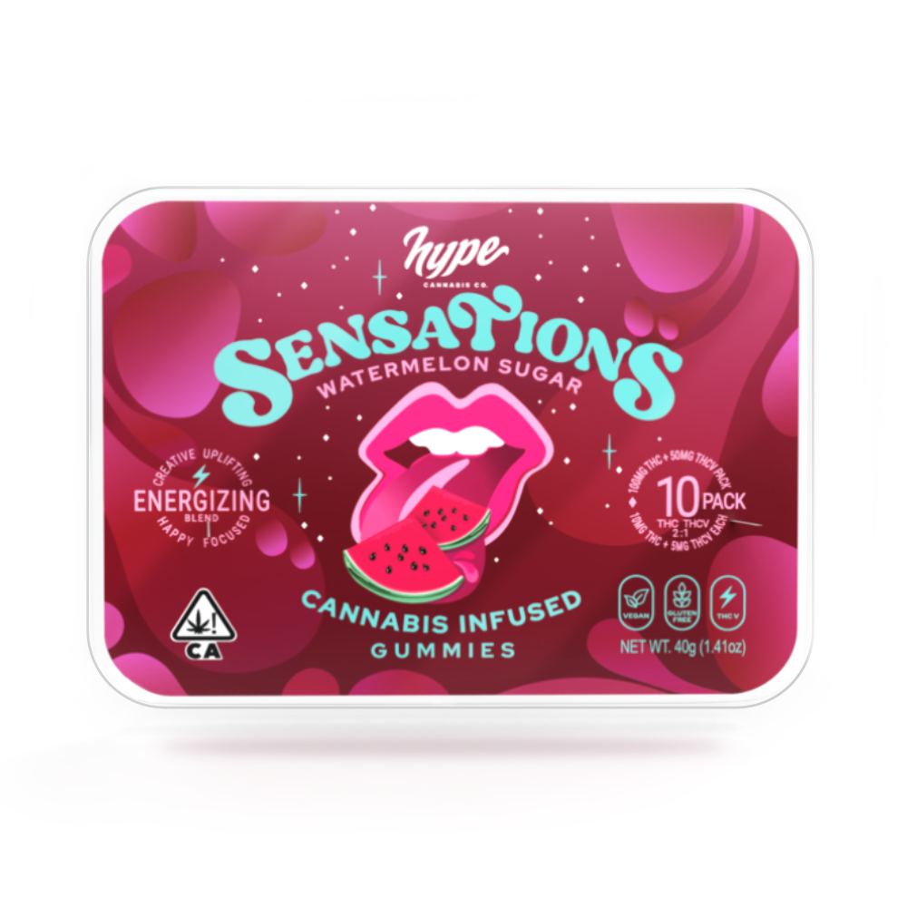 Photograph of Product: WATERMELON SUGAR SENSATIONS GUMMIES (2:1 THC:THCV)