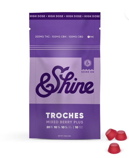 Photograph of product: 10ct/20mg Troches (2:1:1 Mixed Berry Plus)