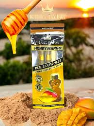 Photograph of product: KING PALM - 2PK - TERPENE INFUSED LEAF TUBES - MINI ROLLS - HONEY MANGO