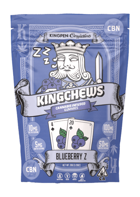 Photograph of product: Kingroll- Blueberry Z- CBN Gummies 2:1- 100mg - 
