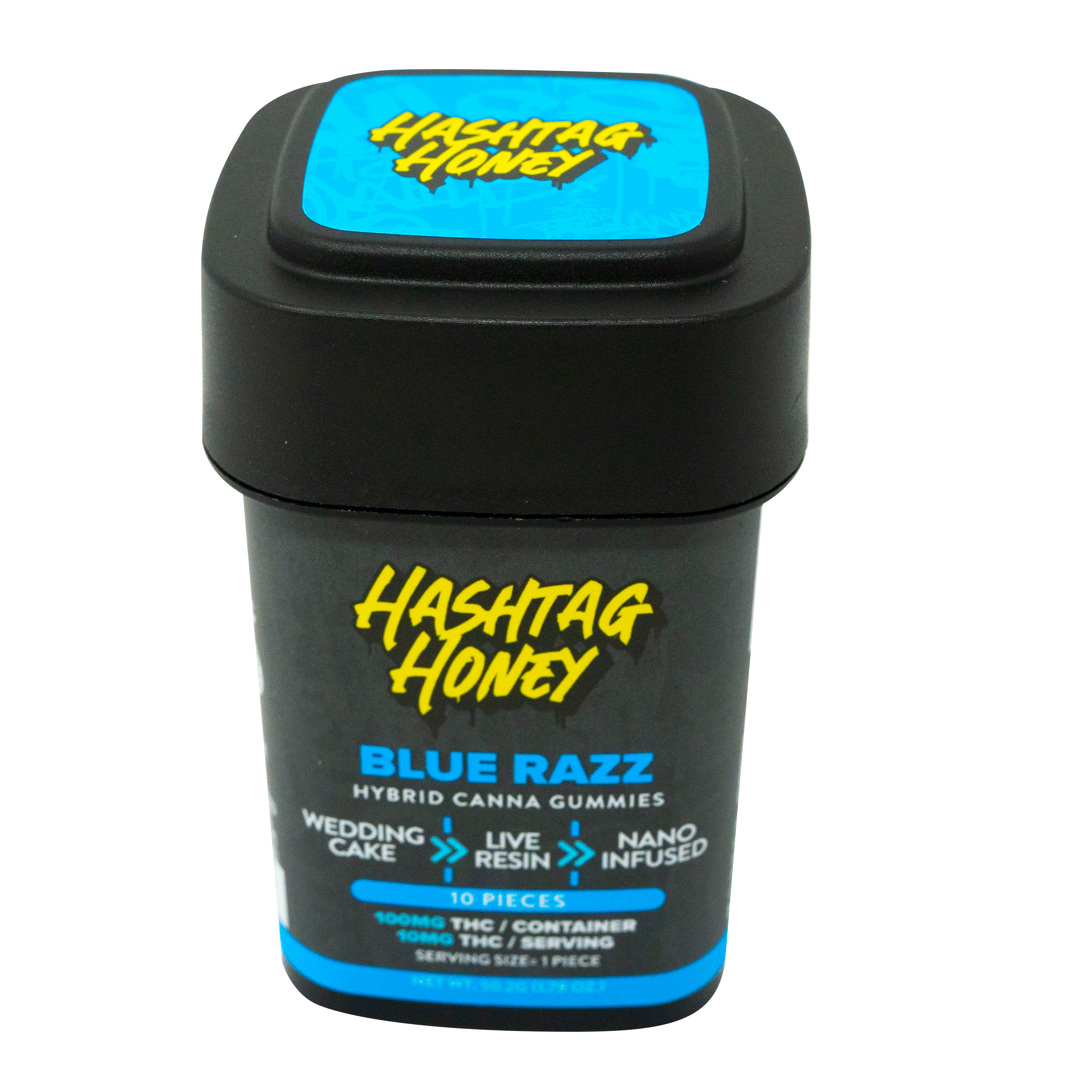Photograph of product: au chocolattag Honey | Blue Razz | Gummies | 100mg