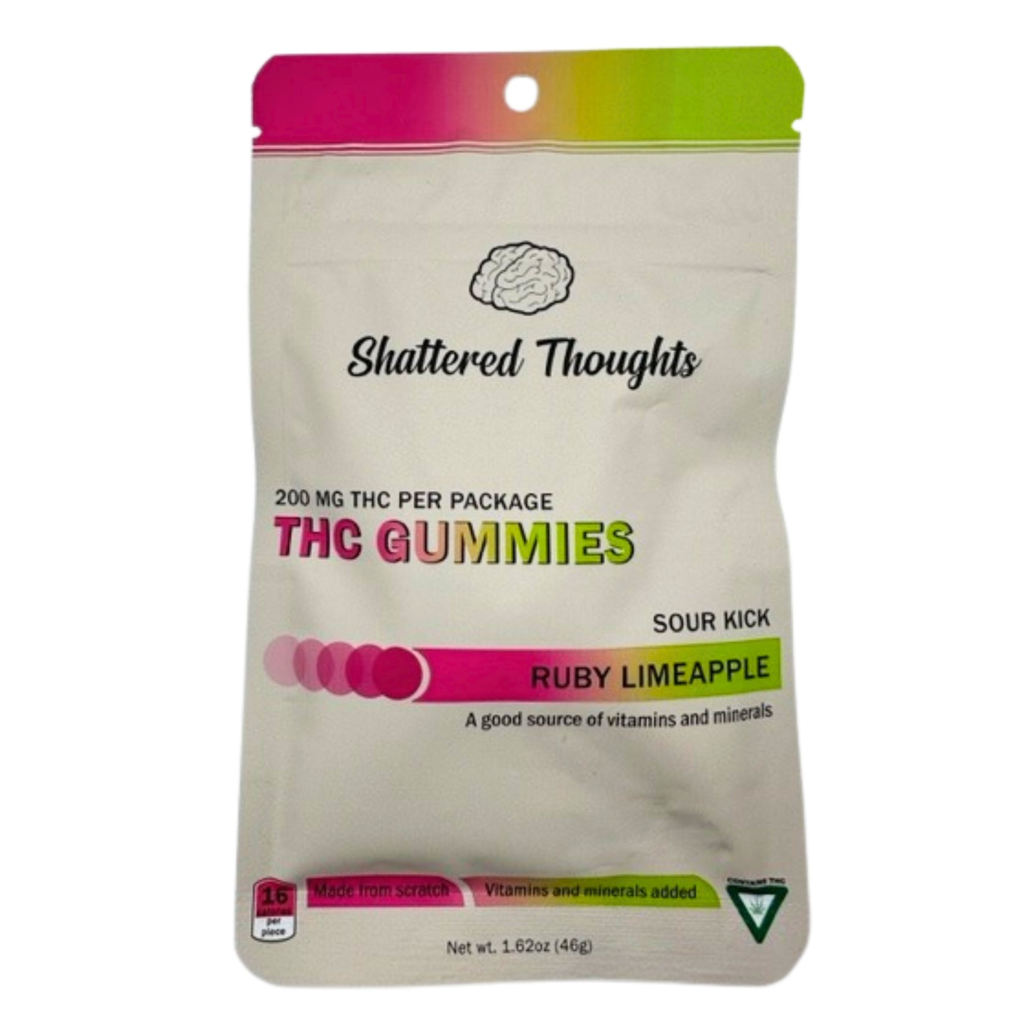 Photograph of product: Shattered Thoughts Gummies-Ruby Limeapple