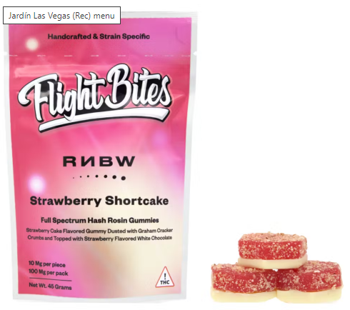 Photograph of product: 10pk Strawberry Shortcake Live Rosin Gummies - Grower's Circle