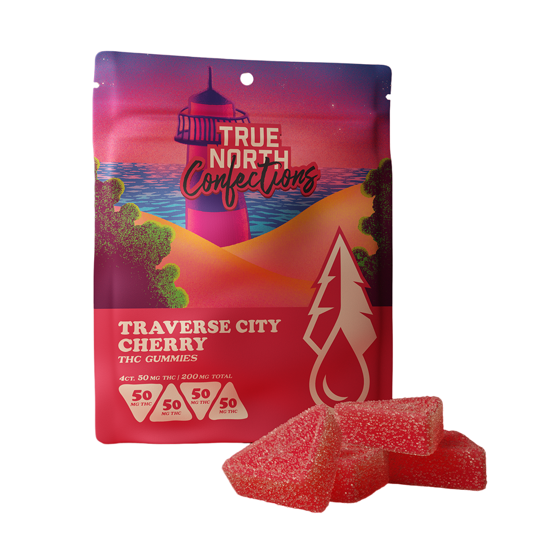 Photograph of product: True North Traverse City Cherry Gummies | 200mg