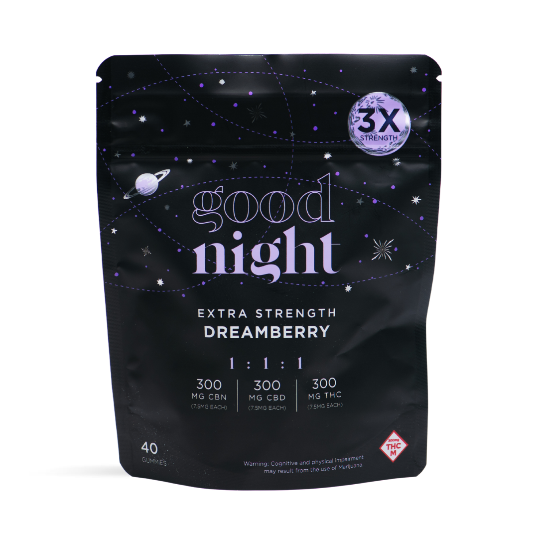 Photograph of product: Goodnight | Extra Strength Gummies | Dreamberry 1:1:1 300mg