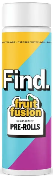 Photograph of product: Find. | Guava Rubberband Infused 1.25g 2-Pack Pre-Roll | 2.5g