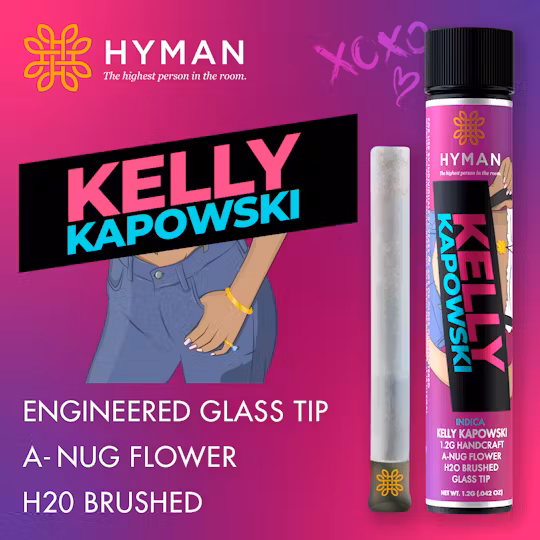 Photograph of product: Hyman - Handcraft Glass Tip Preroll - (1.2g) - Oui'd - **KELLY KAPOWSKI** (2/$22)