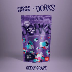 Photograph of product: Choice - Gummies - Dorks Geeky Grape - 200mg - 10pk