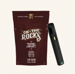 Photograph of product: Disposable Pen Solventless Live Rosin Layered Cake | 1000mg